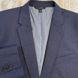 BANANA REPUBLIC Men's Navy Italian Marzotto Wool Sport Coat Blazer | 44L